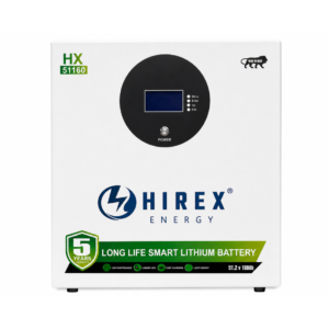 Hirex 51.2V 100Ah LiFePO₄ Lithium Inverter Battery | Rechargeable | Solar & Hybrid Inverter Compatible